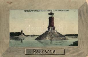 Pancsova, Temes-Duna torkolata, világító torony / river, estuary, lighthouse (fa)