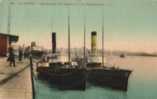 Le Havre, Bateau de Trouville et d'Honfleur / port, steamships (EK)