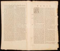 1634 Dania regnum, Willelm Blaeu (1571-1638) térképe Dániáról, a népszerű Theatrum orbis terrarum, s...