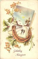 6 db VEGYES motívumlap; üdvözlő, újév / 6 mixed motive cards; greeting, new year