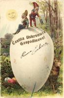 Easter, dwarf, egg, litho s: O. A. Koch (fa)