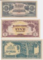 Malaya/Japán megszállás 1942-1944. 1$ + 5$ + 10$ + 100$ T:I,II, restaurált Malaya/Japanese occupation 1942-1944. 1 Dollar + 5 Dollars + 10 Dollars + 100 Dollars C:UNC,XF,restored