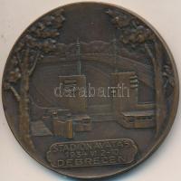 1934. "Stadionavatás 1934. VI. 2-10. Debrecen" Br emlékérem (57mm) T:2