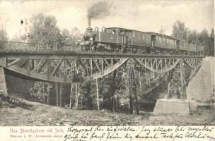 Jerle, railway bridge, locomotive (small tear)