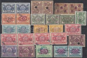 109 db régi USA okmánybélyeg sok jobbal 5 berakólapon