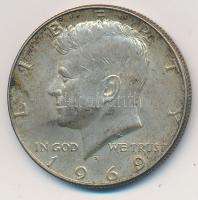 Amerikai Egyesült Államok 1969. 1/2$ Ag "Kennedy" T:2 USA 1969. 1/2 Dollar Ag "Kennedy" C:XF