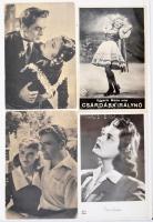 Gyűrűs képeslap album 40 db RÉGI színészlappal (29,5 cm x 25 cm) / Postcard album with 40 old motive...