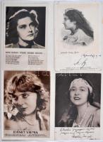 Gyűrűs képeslap album 40 db RÉGI színészlappal (29,5 cm x 25 cm) / Postcard album with 40 old motive...