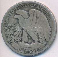 Amerikai Egyesült Államok 1918. 1/2$ Ag "Walking Liberty" T:3,3- USA 1918. 1/2 Dollar Ag "Walking Liberty" C:F,VG