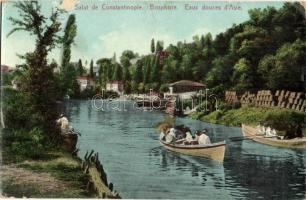 Constantinople, Bosphore, Les Eaux-douces d'Asie / river, boats (EB)