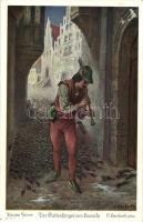 Brothers Grimm's The Pied Piper of Hamelin s: O. Herrfurth - 4 old postcards