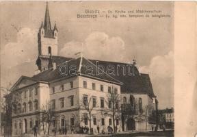 Beszterce, Evangélikus ágostoni hitvallású templom és leányiskola / church and girl school (EK)