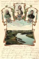 Myslowice, Myslowitz; German-Austro-Russian border, Franz Joseph, Wilhelm II, Nicholas II of Russia (EK)