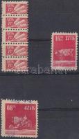 1955/1956 SzTK bélyegek 2,80Ft ötöscsíkban + 16,80Ft + 68Ft