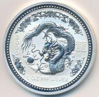 Ausztrália 2000. 1$ Ag "Sárkány éve" (1oz/0.999) T:PP Ausralia 2000. 1 Dollar Ag "Year of the Dragon" (1oz/0.999) C:PP