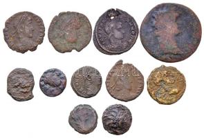 11db-os római bronz- és rézpénz tétel T:vegyes 11pcs of Roman bronze and copper coins C:mixed