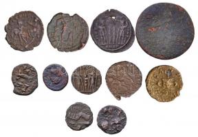11db-os római bronz- és rézpénz tétel T:vegyes
11pcs of Roman bronze and copper coins C:mixed