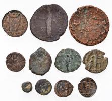 11db-os római bronz- és rézpénz tétel T:vegyes
11pcs of Roman bronze and copper coins C:mixed