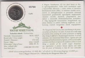 2006. 50Ft "125 éves a Magyar Vöröskereszt" elsőnapi veret számozott emléklapon T:BU