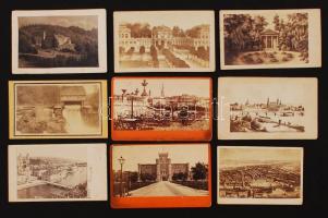 cca 1860-1880 56 db régi keményhátú kép német nyelvterületekről, Berlin, Heidelberg, Lausanne, Münch...