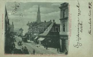 1899 Kolozsvár, Wesselényi Miklós utca, Novák Albert üzlete / street, shop