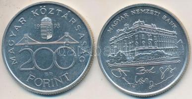 1993. 200Ft Ag "MNB" (2x) T:2,2-