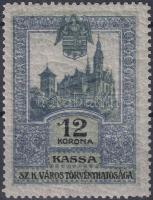 1913 Kassa, Abaúj-Torna városi illetékbélyeg 12K
