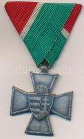 1940. "Nemzetvédelmi Kereszt / A Hazáért" kitüntetés mellszalaggal T:2,2- Hungary 1940. National Defense Cross with ribbon C:XF.VF