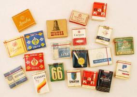 Keleti országokból ( Jugoszlávia, Bulgária, Szovjetunió,Lengyelország, Albánia)  származó, bontatlan cigaretták, 20 doboz (egy-két doboznak sérült a nylon borítása)