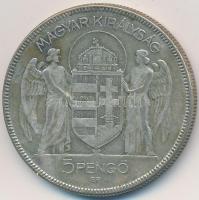 1930. 5P Ag "Horthy jobbra" T:3 Adamo P8