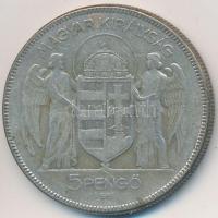 1930. 5P Ag "Horthy jobbra" T:3 Adamo P8