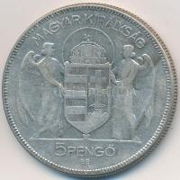 1930. 5P Ag "Horthy jobbra" T:3 Adamo P8