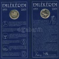 2003. "A Vízgazdálkodás Állami Irányításának 50. évfordulójára" fém emlékérem eredeti dísztokban (2x) T:1