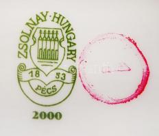 Zsolnay virágmintás teás készlet, matricás, hibátlan, jelzett