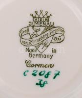 3 db Bavaria mokkás csésze + különböző aljak, jelzettek, hibátlanok