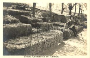 1915 Unsere Unterstände am Dunejec / WWI military, K.u.K. trench