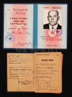 1951-1982 2 db kitöltött, fényképes igazolvány: 1 db rendőregyesületi és 1 db Magyar Ellenállók, Antifasiszták Szövetsége igazolvány