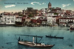 Constantinople, Péra, Galata, boat (EK)