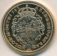DN "Történelmi aranypénzek - Mária Terézia 1741. 1 Dukát" aranyozott Cu-Zn utánveret &quot...
