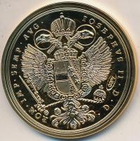 DN "Történelmi aranypénzek - II. József 1773. 8 Dukát" aranyozott Cu-Zn utánveret "CO...