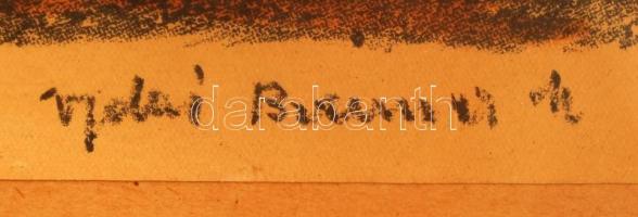 Vidai Brenner Nándor (1903-1944): Égő vitorlás. Színezett rézkarc, papír, jelzett a karcon, üvegezet...