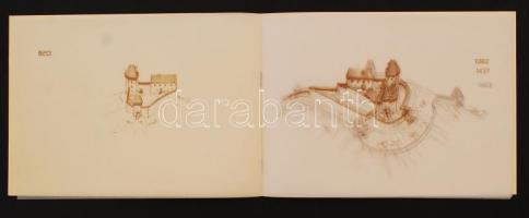 cca 1960-1970 Visegrád, Fellegvár reklám kiadvány a vár különböző korszakainak bemutató képével, 15x...