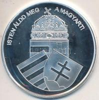 DN "Nemzetünk nagyjai - Mátyás király" Ag emlékérem tanúsítvánnyal (10,37g/0.999) T:PP