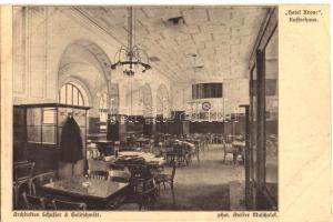 Brassó, Kronstadt; Korona szálló, Kávézó, belső / hotel cafe, interior (EB)