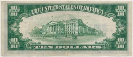 Amerikai Egyesült Államok 1934A 10$ T:III
USA 1934A 10 Dollars "Silver Certificate - Small size...