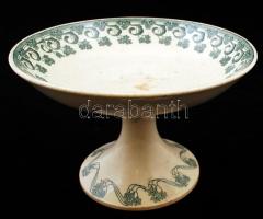 Antik Zsolnay hiányos szecessziós készlet, levonóképes, néhányon hajszálrepedések, jelzett, összesen...