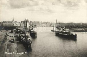 Malmö, Hamnmotiv / port, steamships