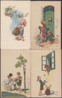 134 főként régi motívum lap, üdvözlőlap, folklór, gyerek, hölgy, törpe, katonai, vallás témájú lapok...