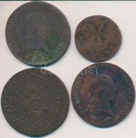 1800. 1kr Cu "I. Ferenc" + 1800S 6kr Cu + 1807S 15kr Cu + 1812B 3kr Cu T:2-,3,3-