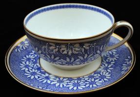 Rosenthal selb Bavaria porcelán csésze + csészealj, kézzel festett, jelzett, apró kopásnyomokkal, d: 9,5 ill. 15 cm